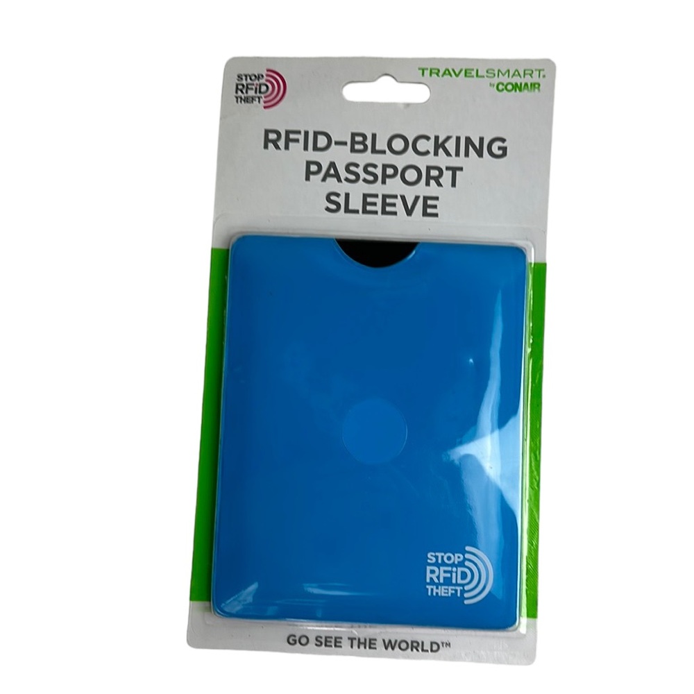 Travel, smart, RF ID blocking passport sleeve